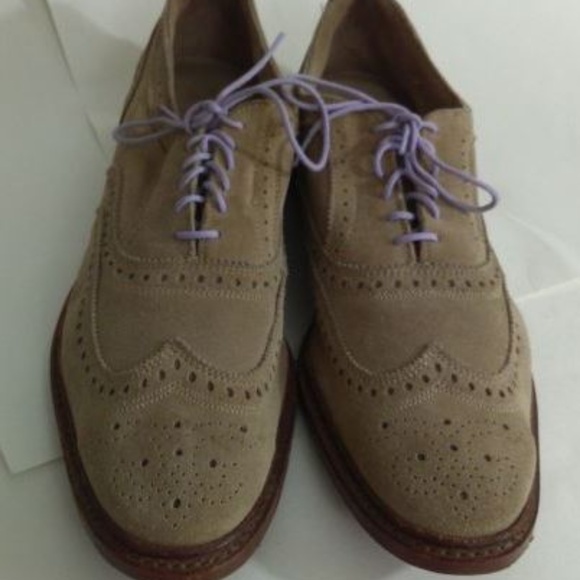 Allen Edmonds Neumok Tan Suede Wingtip 12B - Picture 1 of 8